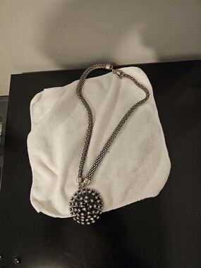 Statement Silver-Tone Dandelion Pendant Necklace - Women